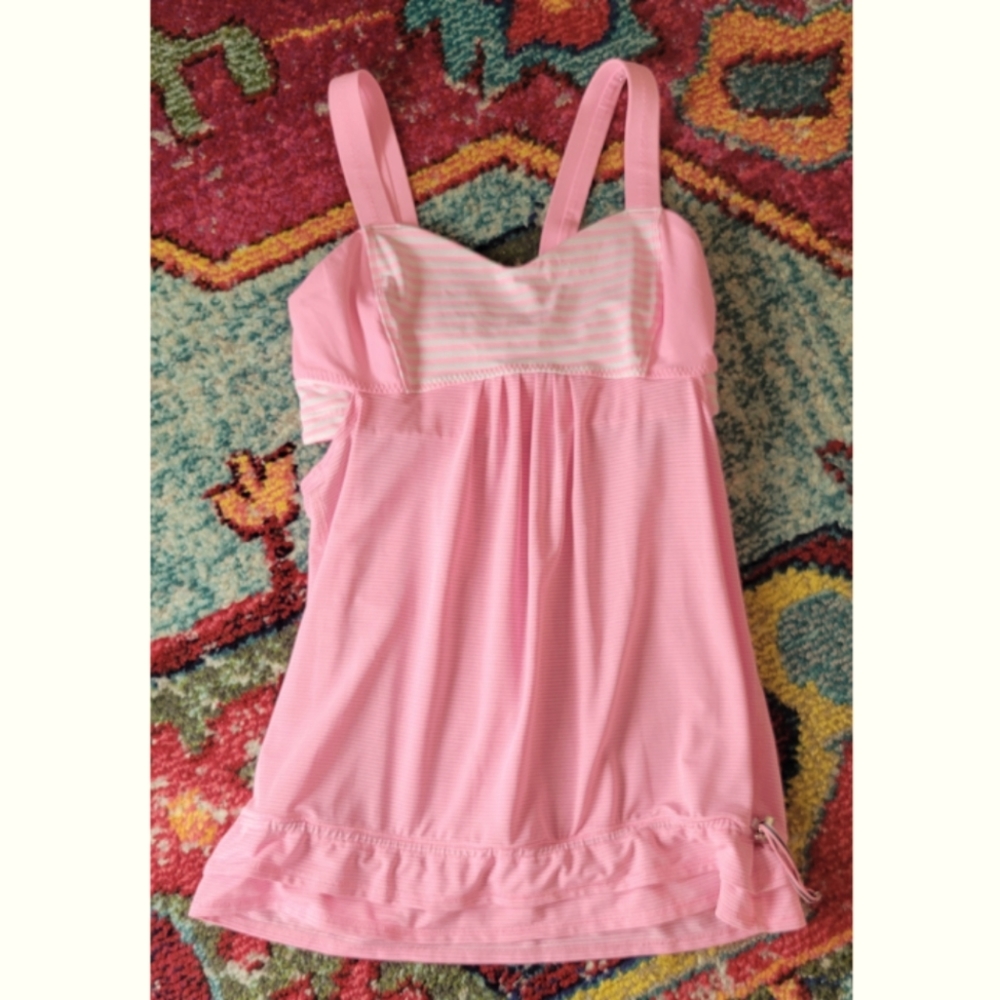 LULULEMON Pink Flowy Built In Bra Tank Top Size 6
